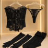 Elodie Siyah Korse Set