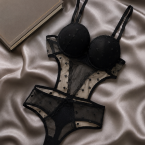elodie siyah dolgulu 2 Elodie Siyah Dolgulu Bodysuit